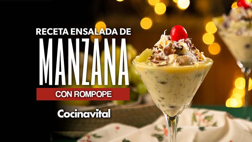 Receta de ensalada de manzana con rompope