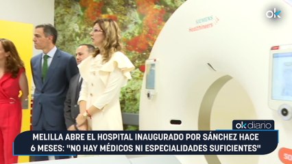 Melilla abre el hospital inaugurado por Sánchez hace 6 meses: "No hay médicos ni especialidades suficientes"