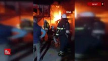 Hatay'da işçilerin kaldığı konteyner yatakhane yandı