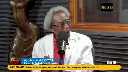 Agr.Jean André VICTOR pwopoze yon gwo asiz nasyonal pou jwen yon altènativ avan 7 Fev.