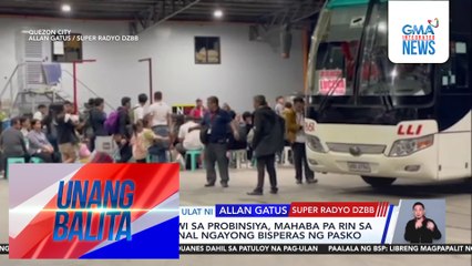 Pila ng mga uuwi sa probinsiya, mahaba pa rin sa ilang bus terminal ngayong bisperas ng Pasko | Unang Balita