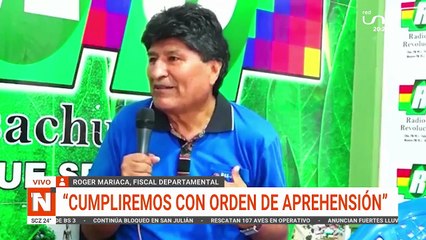 FISCALÍA SOBRE ORDEN DE APREHENSIÓN CONTRA EVO MORALES