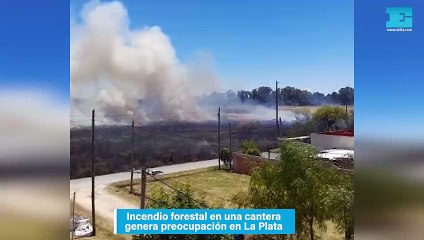 Incendio forestal en una cantera genera preocupación en La Plata