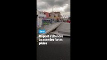 Un pont s'effondre en Corse à cause des fortes pluies