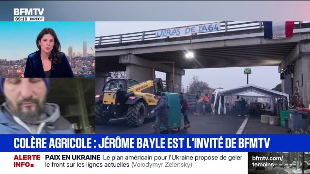 Rencontre syndicats agricoles/Macron: “Ce qui en est sorti, ça ne rassure personne”, indique Jérôme Bayle (Ultras de l'A64)