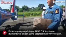 Polisi Kirim Bantuan Logistik Lewat Udara ke Palambayan Sumatera Barat