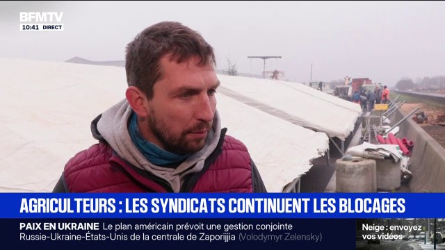 On ne pouvait pas lever le barrage : ces agriculteurs vont passer le réveillon de Noël sur l'A64 faire entendre leur colère