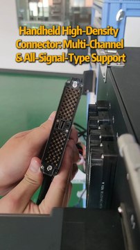 Handheld High-Density Connector: Multi-Channel & All-Signal-Type Support.