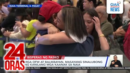 Mga OFW at balikbayan, masayang sinalubong ng kanilang mga kaanak sa NAIA | 24 Oras