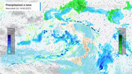 24 dicembre 2025, ultimi aggiornamenti meteo sul maltempo di Natale