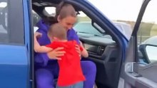 Boy Has the Sweetest Crying Reaction to His Aunt Coming Home After a Long Time!