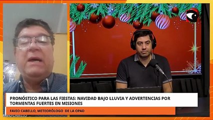 Pronóstico para las Fiestas: Navidad bajo lluvia y advertencias por tormentas fuertes en Misiones