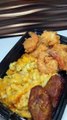 FRIED SHRIMP BAKED MAC AND CHEESE, Jamaican style from Jerk House in NYC! 🧀🍤 SO GOOD! #DEVOURPOWER
