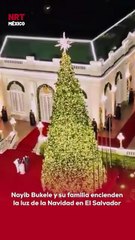 El presidente Nayib Bukele, junto a la Primera Dama Gabriela de Bukele y sus hijas Layla y Aminah, encendieron la luz de la Navidad, dando inicio a las celebraciones decembrinas.