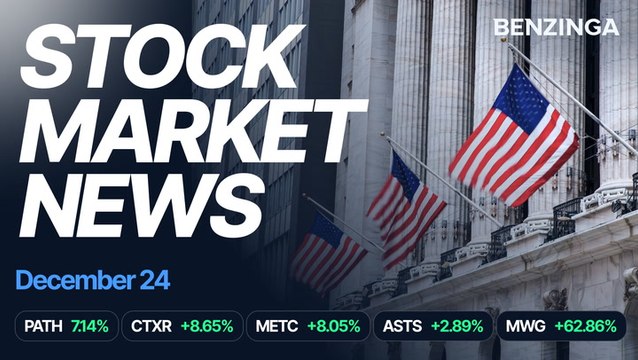 Stock Market Today: Dow Jones, S&P 500 Futures Drop On Christmas Eve Despite Strong Q3 GDP Report—UiPath, AST SpaceMobile, Ramaco Resources In Focus