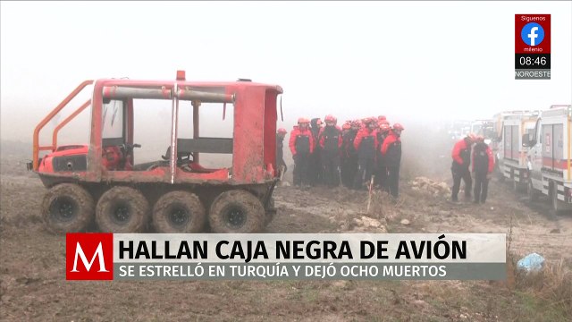 Hallan caja negra de avión estrellado en Turquía; murieron ocho personas