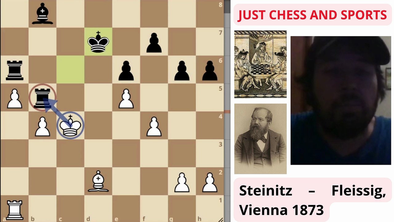 Wilhelm Steinitz ganando con tácticas de ajedrez (2)