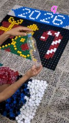 Made with 1872 bottle caps 😱Rate it 👉 ❤️ Love it | 💔 Not my style#MerryChristmas2025