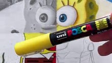 Je dessine Bob l'éponge avec 4 techniques différentes, Partie 4 : Posca