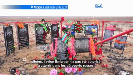 Un an après l'accident de l'avion de la compagnie Azerbaijan Airlines, la ville kazakhe d'Aktaou se souvient