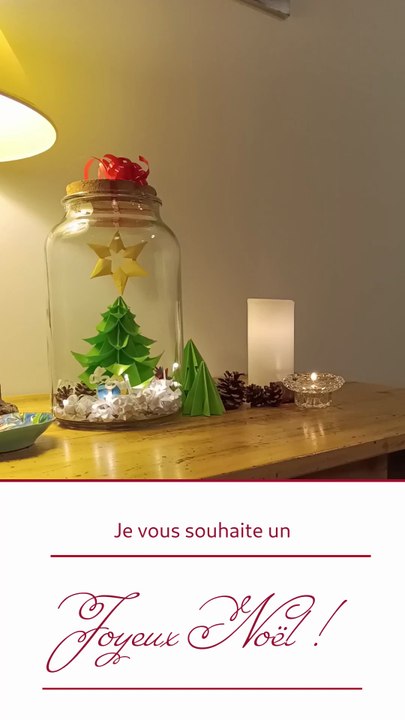 Joyeux Noël - Ma déco d’origami en bocal 🎄️🎅️