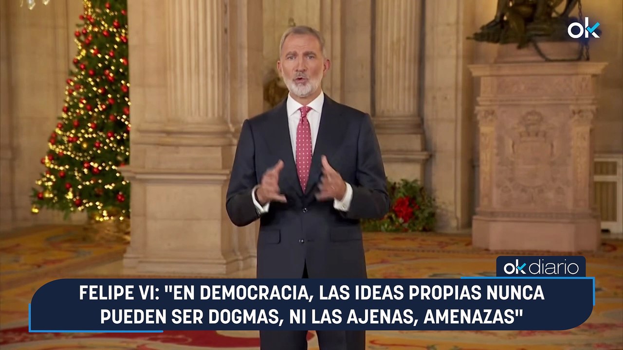 Felipe VI: "En democracia, las ideas propias nunca pueden ser dogmas, ni las ajenas, amenazas"
