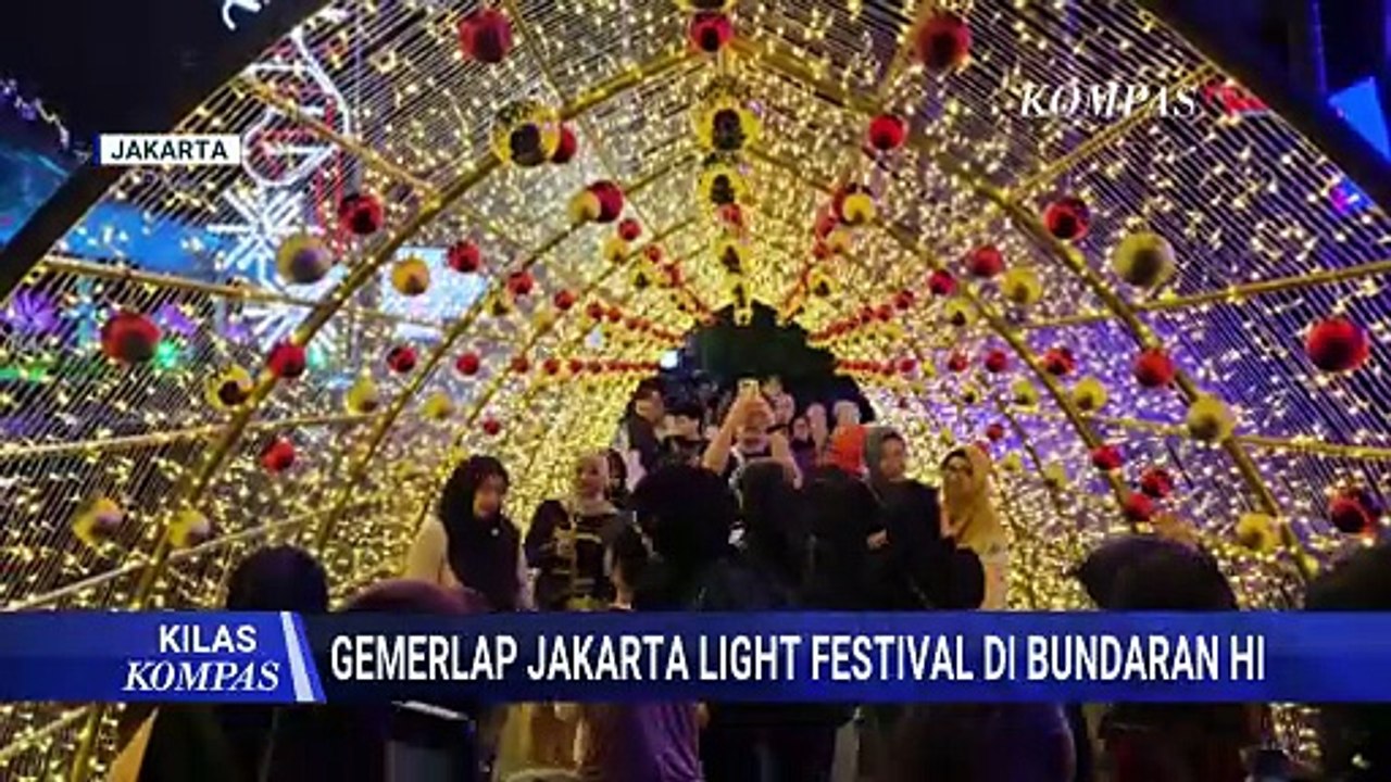 Warna-Warni Cahaya Hiasi Bundaran HI, Jakarta Light Festival 2025 Curi Perhatian Warga Ibu Kota