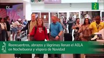 Reencuentros, abrazos y lágrimas llenan el AILA en Nochebuena y víspera de Navidad