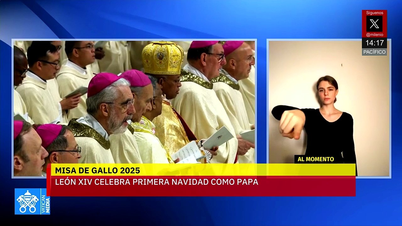 Papa León XIV celebra su primera misa de Nochebuena con un mensaje contra la guerra y la tecnología