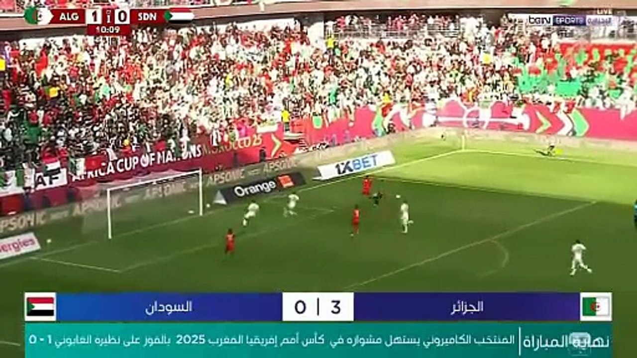 تقرير بين سبورت فوز الجزائر امام السودان كاس افريقيا
