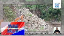 Mga bato mula sa bundok, gumuho at humarang sa bahagi ng Mountain Province-Cagayan-Tabuk Road | Unang Balita