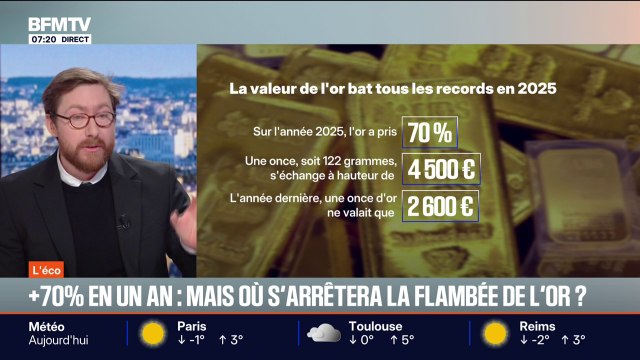 L'once d'or a atteint un nouveau record ce mercredi en dépassant les 4.500 dollars l'once