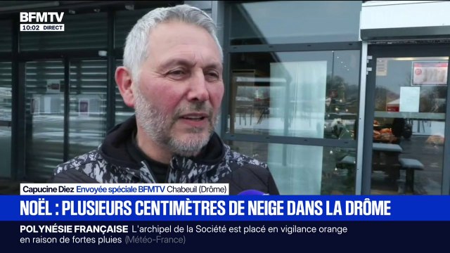 De la neige pour Noël, c'est merveilleux : à Chabeuil, dans la Drôme, les habitants se sont réveillés sous la neige