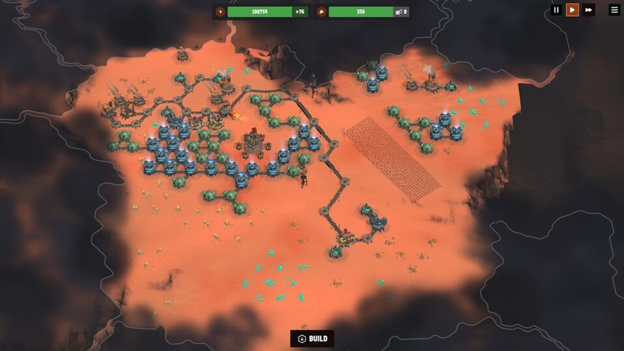 Warfactory - Factorio trifft Starcraft: In diesem Echtzeitstrategiespiel baut ihr Rohstoffe ab und hebt gigantische Roboterarmeen aus