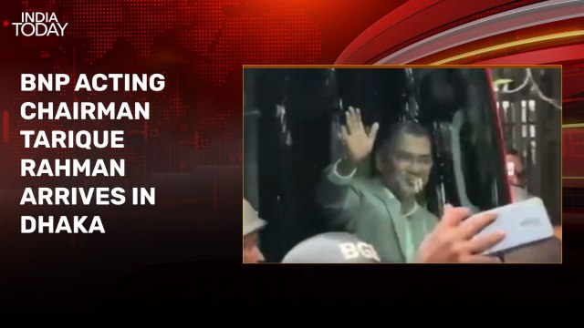 Video: Tarique Rehman arrives in Dhaka, gets rousing welcome