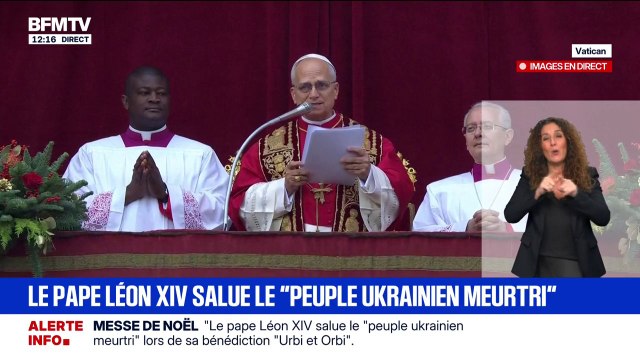 Que la paix du Christ règne dans vos cœur et vos familles : le pape s'exprime en français lors de la messe de Noël