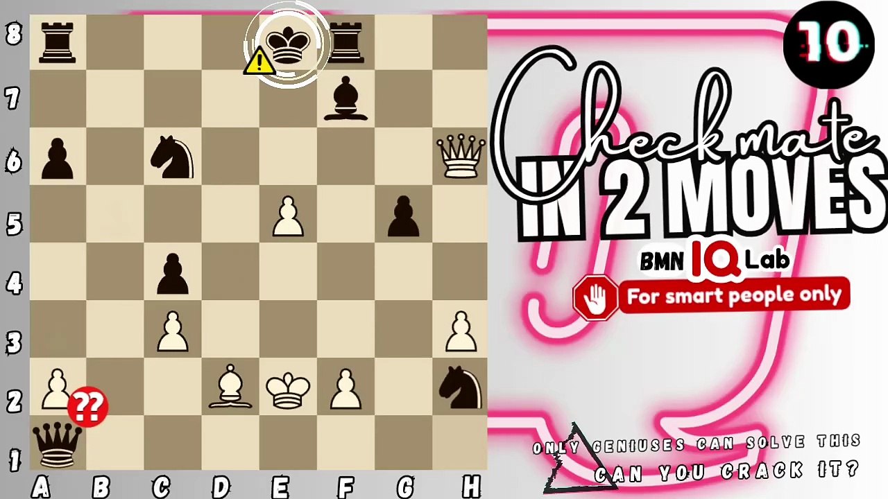 #MostPeopleFail 🧠😞 Can you checkmate in 2 moves? (P.55) (White to play)♟️
