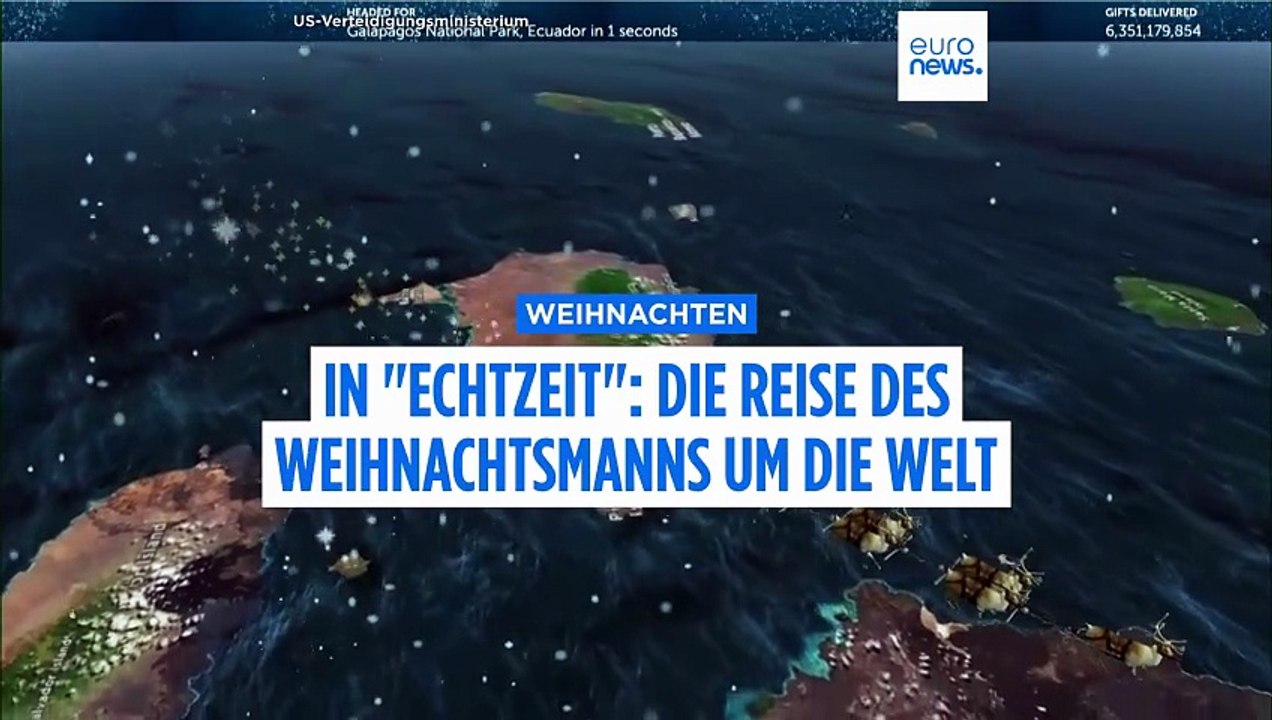 In 'Echtzeit': Die Reise des Weihnachtsmanns um die Welt