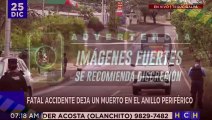 Motociclista muere tras ser embestido por vehículo en el Anillo Periférico