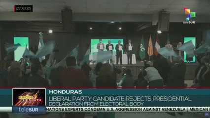 Honduran Liberal Party candidate rejects presidential declaration from electoral body
