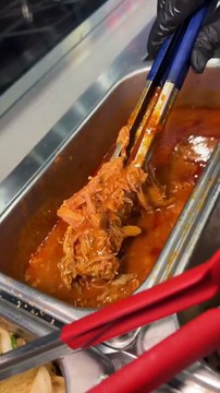 SWEET & SPICY SHRIMP & SHREDDED CHICKEN LOADED BURRITO from Adobo Grill in Brooklyn! #DEVOURPOWER