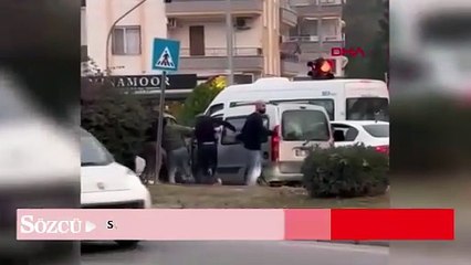 Trafikte tartıştıkları sürücüyü darbeden 5 kişiye gözaltı