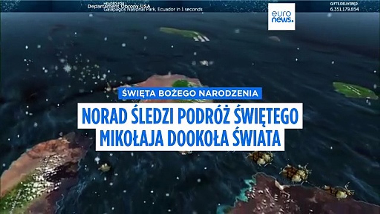 Śledź podróż Świętego Mikołaja dookoła świata z NORAD
