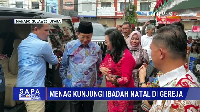 Menag Nasaruddin Umar Kunjungi Gereja di Manado, Tinjau Ibadah Natal | SAPA MALAM