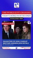 Daughters of King Charles' brother Andrew join royals for Christmas service