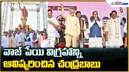CM Chandrababu Naidu: వాజ్ పేయి విగ్రహాన్ని ఆవిష్కరించిన చంద్రబాబు| Asianet News Telugu