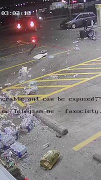 Insane CCTV footage shows bumbling thieves try and fail stealing money from ATM