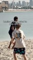 Elogian a Lamine Yamal por su espontaneidad jugando entre niños en la playa de Dubái