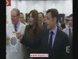 Carla et Nicolas Sarkozy (tôt le matin) à Rungis