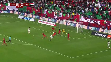 هدف رياض محرز الاول في مرمي السودان بكأس امم افريقيا